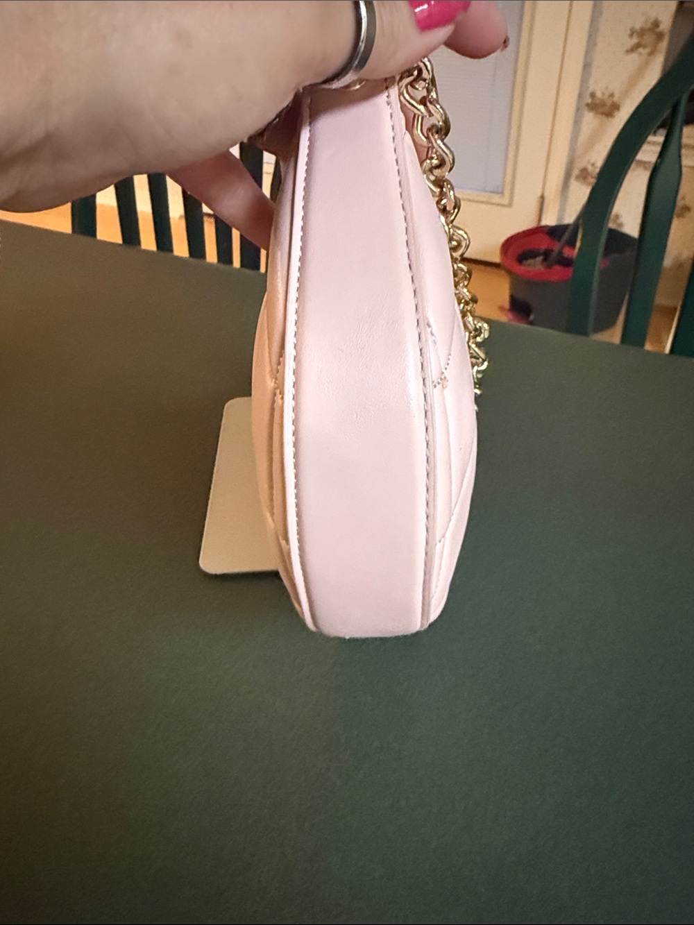 kate spade Quilted Light Pink Shoulder Bag with Gold Chain - Picture 3 of 8